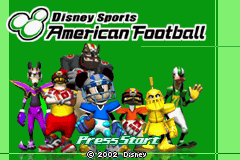 Disney Sports - American Football Title Screen
